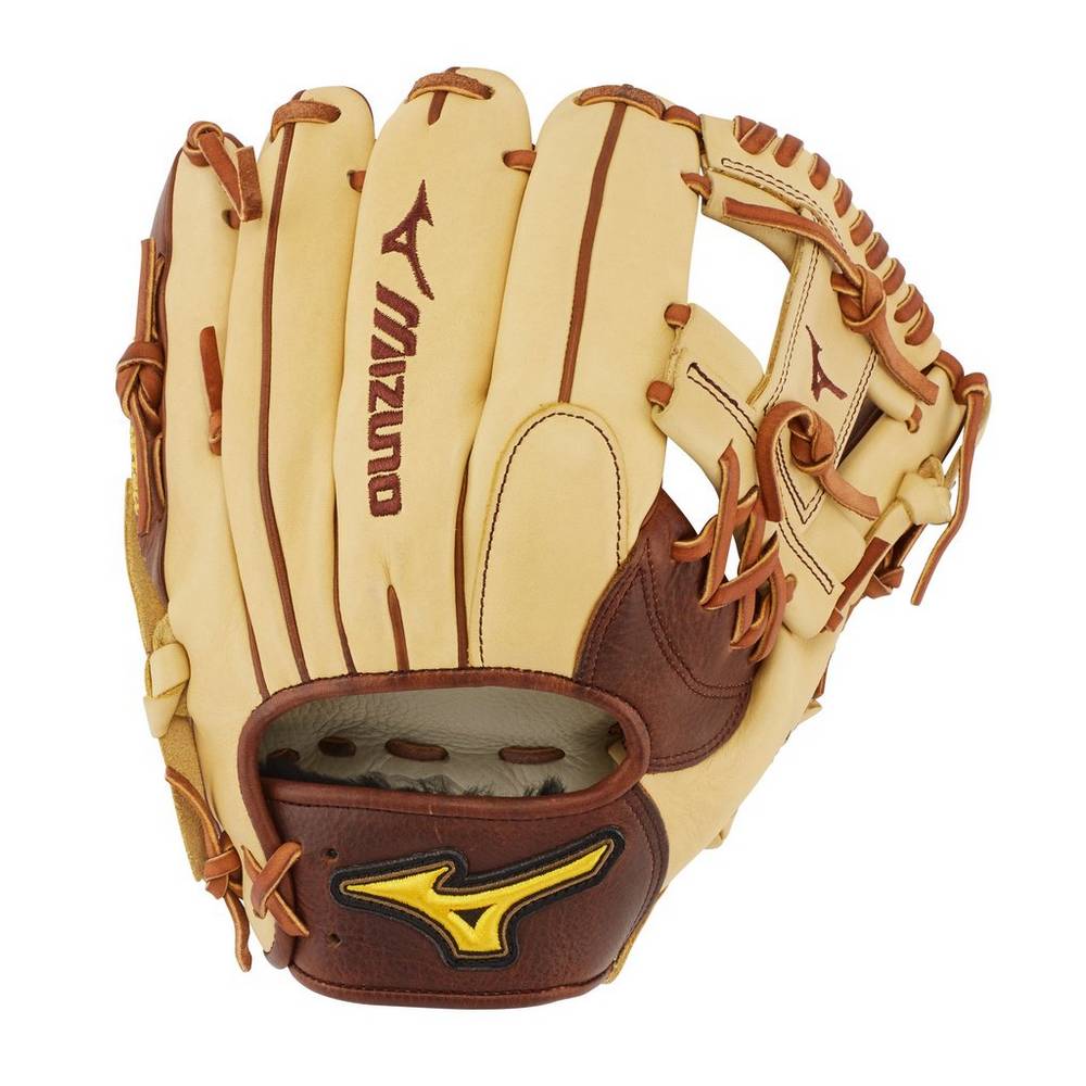 Damske Rukavice Mizuno Classic Pro Soft Infield 11.25" Baseball Hnedožltý Vypredaj QXZL81542